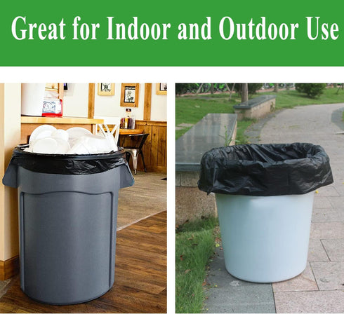 33 Gallon Heavy Duty Black Trash Bags, Upgraded Large Can Liners, 60 Count, 32"x39" Inch
