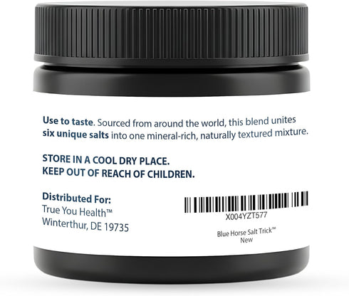 True You Health 6 Blue Horse Salt Trick - Specialty High Mineral Salt Blend - Our Best Specialty Salts for Mineral
