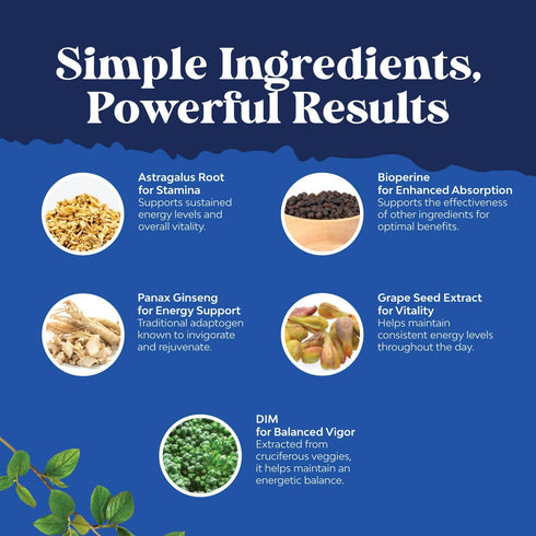 Advanced Diindolylmethane DIM Supplement for Men | 200mg Panax Ginseng, Grapeseed, Astragalus
