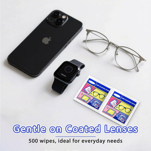 Surfaces(500PCS) Eye Glasses Cleaner Wipes,Lens Wipes for Glasses/Sunglasses/Eyeglasses,Lens Cleaning Wipes,Eyeglass