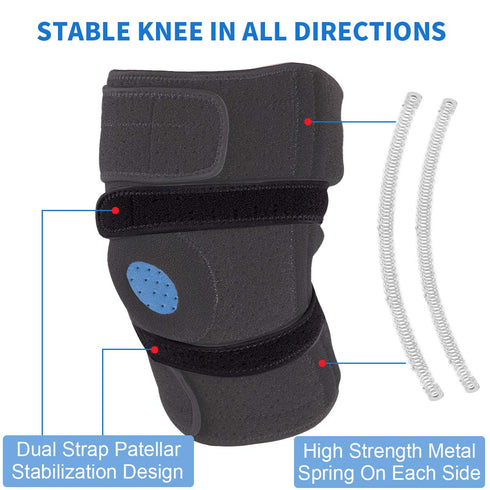 Nvorliy Plus Size Knee Brace for Pain Relief, Extra Large Adjustable Support for Women and Men, Stabilizers for Injury