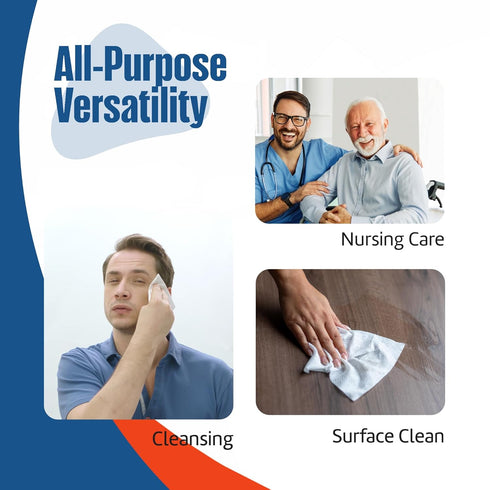 MedStar 4 Pack Adult Wipes for Elderly - Extra Large Extra Thick No-Rinse Bathing Wet Wipes for Adults - Incontinence