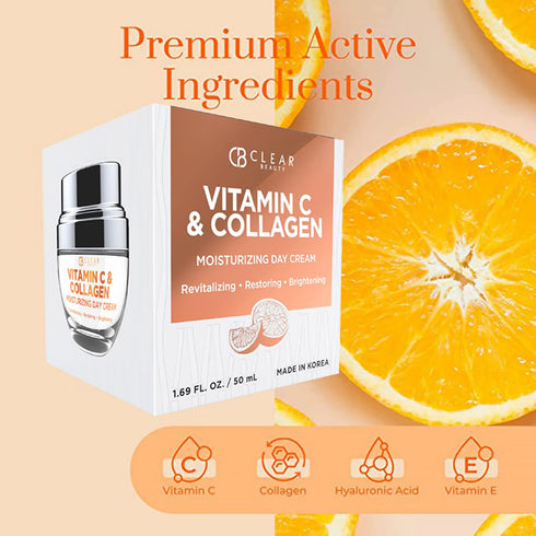 Vitamin C and Collagen Daily Face Moisturizer | Restores & Brightens Skin Tone, 2 Pack for All Skin Types