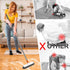 BITOPE Multi Purpose Floor Scrubber Brush with Long Handle, 12" Hard Bristle Brush for Heavy-Duty Cleaning