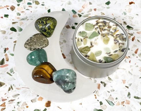 Set, Set, Wealth and Abundance Crystal Kit, Manifestation Crystal Money Stones, Abundance Crystal Crystals for Success