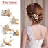 Small Sparkly Pearl Rhinestone Hair Clips - Set of 5 PCS Butterfly Hair Accessories for Women Girls in Wedding Prom