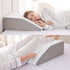 Memory Foam Leg Elevation Pillow for Sleeping, Knee Wedge Pillow for Back Pain, Swelling, After Surgery, Non-Slip Base,