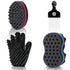 Magic Twist Hair Sponges Set, Big Holes Sponge Brush for Hair, Curling Sponge Glove for Men Women with Metal Afro Pick