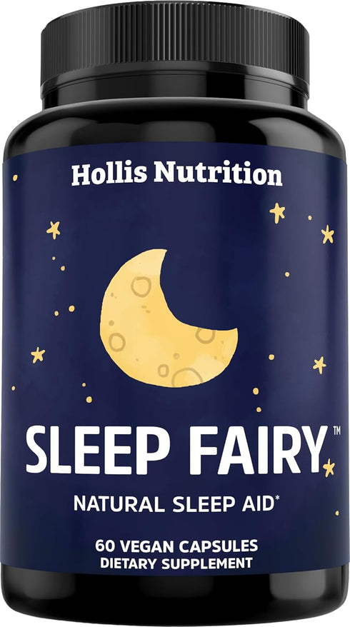 SLEEP FAIRY Natural Sleep Aid - Melatonin 10mg, Magnesium Glycinate 500mg, Herbal Sleeping Pills for Adults