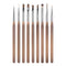 9pcs Nail Art Brush Set, Nail Dotting Tools, Gel Polish Brushes for 3D Nail Art Design and Manicure