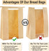 Lmoszuak 100 Pack Bread(13.7x8.2x3.7in)& 125pcs Packaging thicker Large Sourdough Paper Bread Bags for Homemade Tin Tie