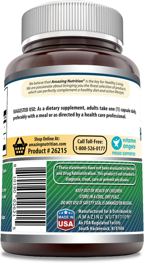 Amazing Formulas Hyaluronic Acid & MSM Supplement, 500 Mg, 120 Capsules, Non-GMO