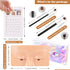 Makeup Practice Face Board, Silicone Makeup Mannequin Face for Makeup Artist Supplies, Mannequin Face for Makeup Practice with Makeup Brushes Rhinestones Sticker(Bright)