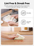 Microfiber Cleaning Cloth Roll, 50 Pack, 12" x 16", Tear Away Towels, Reusable Washable Rags (Beige Ripple)
