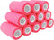 Self Adherent Cohesive Bandage - 4"x5 Yards, Hot Pink, 12 Rolls for First Aid, Athletic Tape