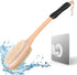 KIPRITII Ergonomically Back Scrubber for Shower, Double-Sided Long Handle Wet & Dry Brush for Cellulite and Lymphatic