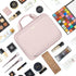 NISHEL Hanging Travel Toiletry Bag - Visible Makeup Organizer Case for Travel Accessories, Bathroom Shower (Pink)