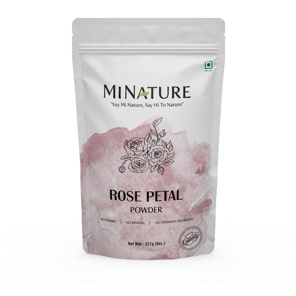 mi nature Rose Petal Powder | 227 g (8 oz) | 100% Natural & Pure | Skin Care | Chemical Free, No Preservatives