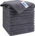 HOMEXCEL Microfiber Cleaning Cloth Grey, 12 Pack Premium Towels for Cars, Lint Free, Highly Absorbent Reusable Rags