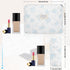 Makeup Bag Quilted Makeup Bags, Floral Cosmetic Bag for Women, Cute Cotton Makeup Bag, Flower Travel Toiletry Organizer Bag (Blue Rose)