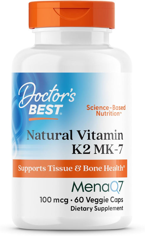 Doctor's Best Natural Vitamin K2 MK7 Supplement for Men & Women -
