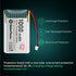 MakerFocus 4pcs 3.7V Lithium Rechargeable Battery - JST1.25 Connector, 1000mAh with Protection Board