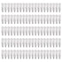 Lawie 100 Pack Snap Hair Clips - 2" Silver Metal Barrettes for Women and Girls, DIY Crafts Accessories
