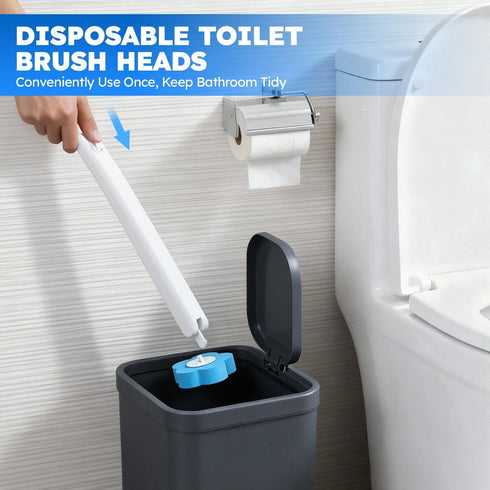 TUUAQ 2 Pack- 10PCS (2 Pack, Disposable Toilet Brush Toilet Bowl Cleaner, Toilet Bowl Brush, Each Toilet Wand