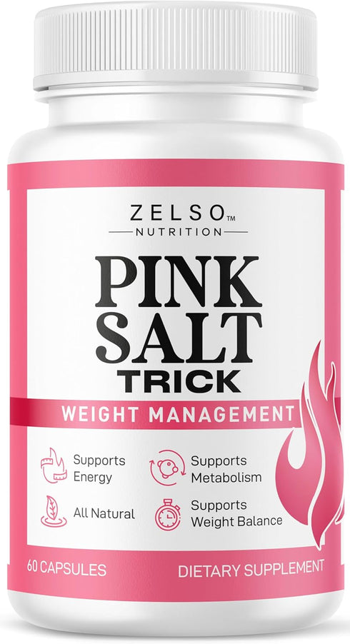 ZELSO Pink Salt Trick Capsules - Original PinkSalt Trick Supplement for Weight, Energy