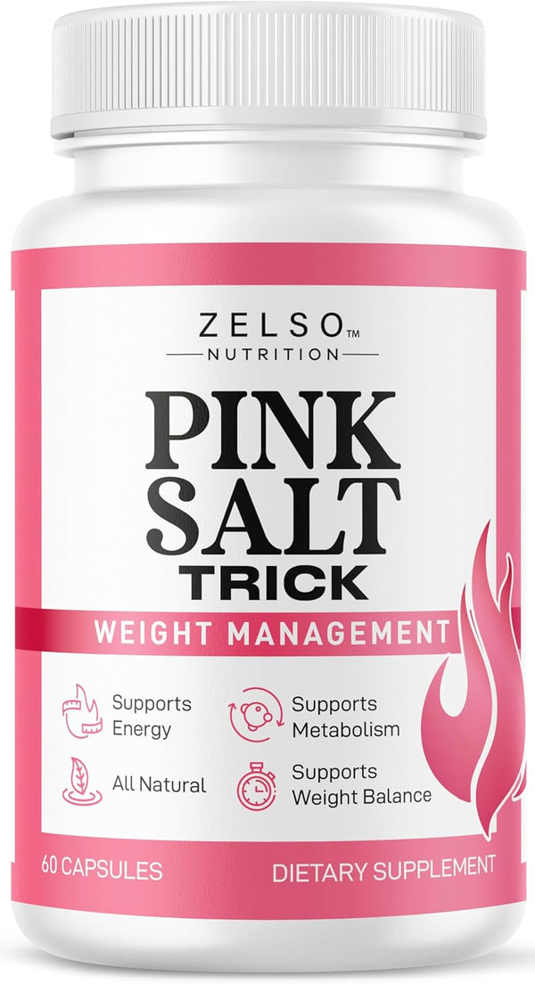 ZELSO Pink Salt Trick Capsules - Original PinkSalt Trick Supplement for Weight, Energy