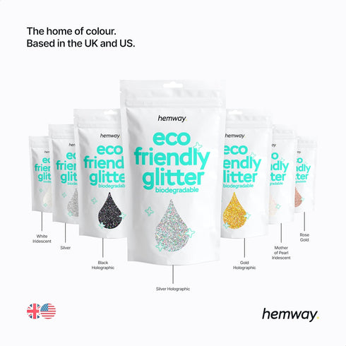 Hemway Eco Friendly Biodegradable Glitter 100g / 3.5oz - Safe Sparkle for Face, Eyeshadow, Body, Hair