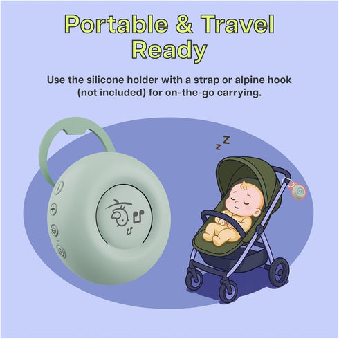 MMOBIEL 20 Portable White Noise Sound Machine for Baby by Soothing Sounds, Cry Sensor, Timer, USB-C Rechargeable Travel