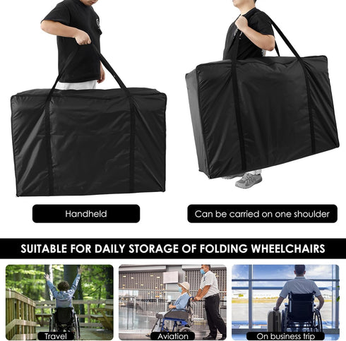 YLMFTNU Rollator Travel Bag, Waterproof Wheelchair Bag for Folding Walker, Wheelchair Travel Bag, Wheelchair Transport