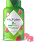 vitafusion Extra Strength Vitamin D3 Gummy, Strawberry Flavored, 120 Count, Bone and Immune System Support