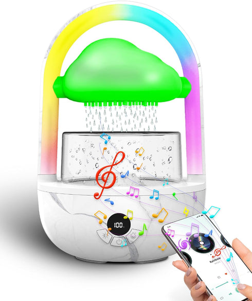 Weljoy Aromatherapy Essential Oil Diffuser Rainbow Rain Cloud Micro Humidifier Water Drip