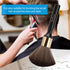 Professional Barber Neck Hair Duster Brush, Ultra Soft Gentle Fiber with Wooden Handle, Large Hair Cutting Brush, Black