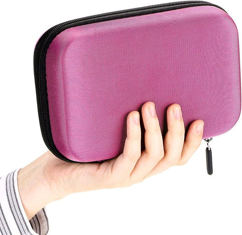 Hipiwe Hard Shell Essential Oil Carrying Case Holds 12 Bottles (Travel Size Organizer, Pink)