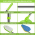 WVIOUOPU 35'' 1 3 Scrub Cleaning Brush with Long Handle - Extendable Floor Scrubber with Stiff Bristles & Sponge Brush