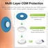 Waterproof Adhesive Patches for CGM Sensors - 40-Pack Universal Patches with 2 Reusable Protective Covers