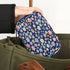 Honeybaby Small Flowers Printed Pill Case Bag Portable Weekly Pill Organizer Travel Pill Organizer Case Bag with Zipper