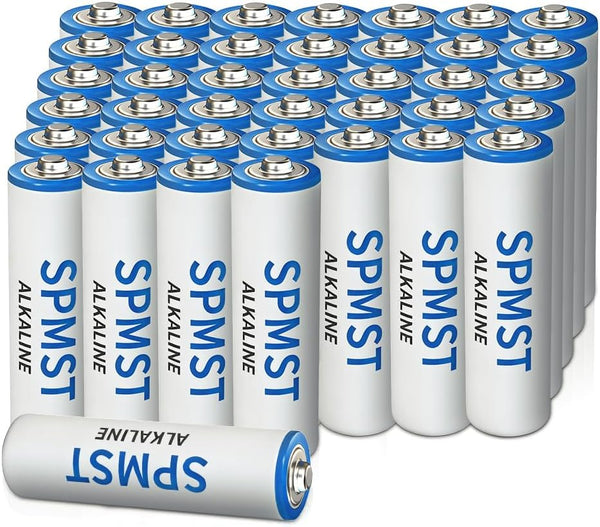 SPMST -Alkaline AA Batteries 1.5V, 40 Count Non-Rechargeable Double A Batteries, Long-Lasting Power