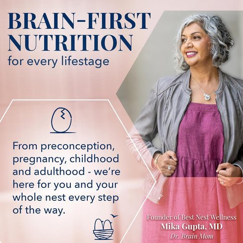 Best Nest Wellness Mama Bird Prenatal DHA Vitamin, 500 mg Triglyceride Fish Oil, Easy to Swallow Lemon Flavor, 60 Ct