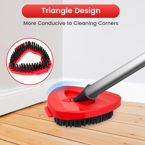 Scrub Brush Replacement Head for O Ceda EasyWring Spin Mop 1 Tank System, Triangle Hard Bristle Cleaning Brush
