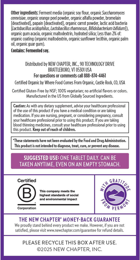 New Chapter Women's Multivitamin 40 Plus for Energy, Healthy Aging + Immune Support, 48 Count