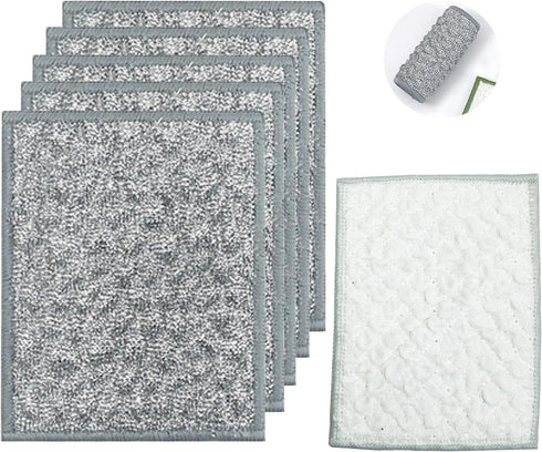 shengyoude New thickened double-sided metal wire dishwashing cloth, suitable for both dry and