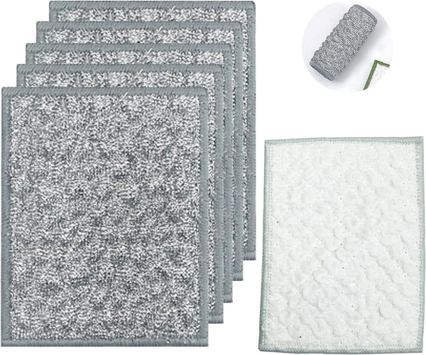 shengyoude New thickened double-sided metal wire dishwashing cloth, suitable for both dry and