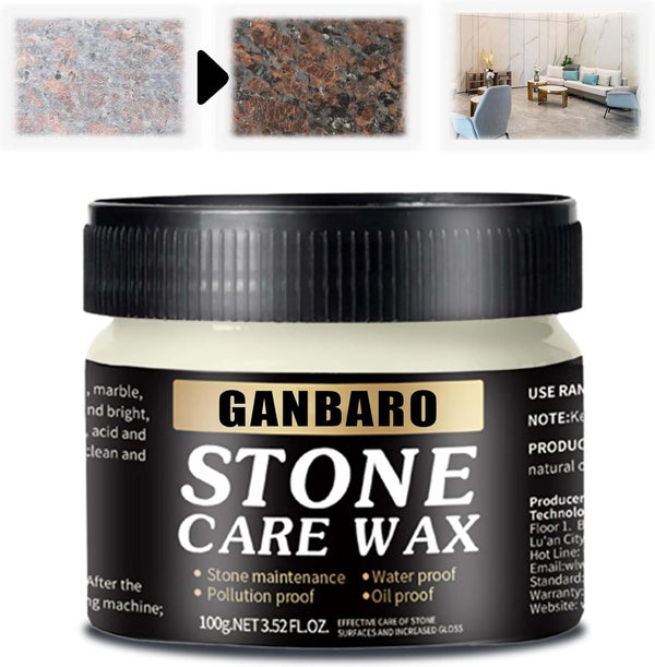 Granite Cleaner and Stone Polish, 3.5oz Care Wax for Granite Countertops and Quartz, Restores Shine and Nourishes