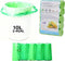 QIXINNET Green Biodegradable Trash Bags 2-4 Gallon, 100 Count (5 Rolls), Small Garbage