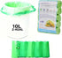 QIXINNET Green Biodegradable Trash Bags 2-4 Gallon, 100 Count (5 Rolls), Small Garbage