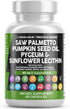 Clean Nutraceuticals Saw Palmetto 10000mg, 90 Caps Prostate Supplements with Pumpkin Seed Oil & Stinging Nettle
